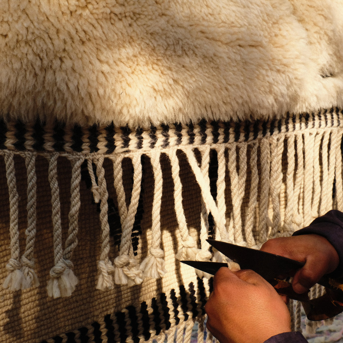 Multicoloured Long Berber Rug